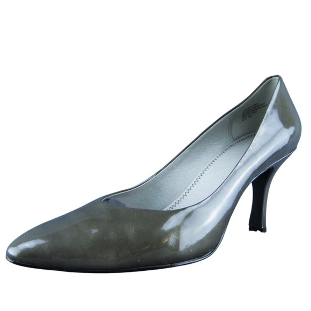 BP. Alex Women Pump‎ Heel Shoes Gray Patent Leather Size 10 Medium